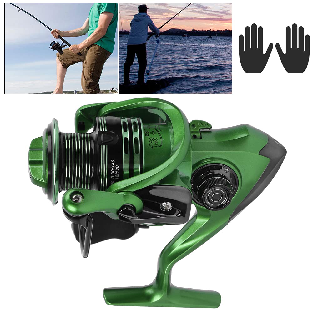 Cuscinetti in lega di alluminio 13 + 1 intercambiabili Mulinello per mano sinistra/destra Tiro lungo Ruota da pesca in mare Accessorio per attrezzatur - 7