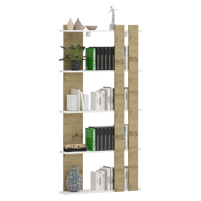 Bibliothèque pour Bureau en MDF Marron H. 160 x l. 80 x P. 20 cm