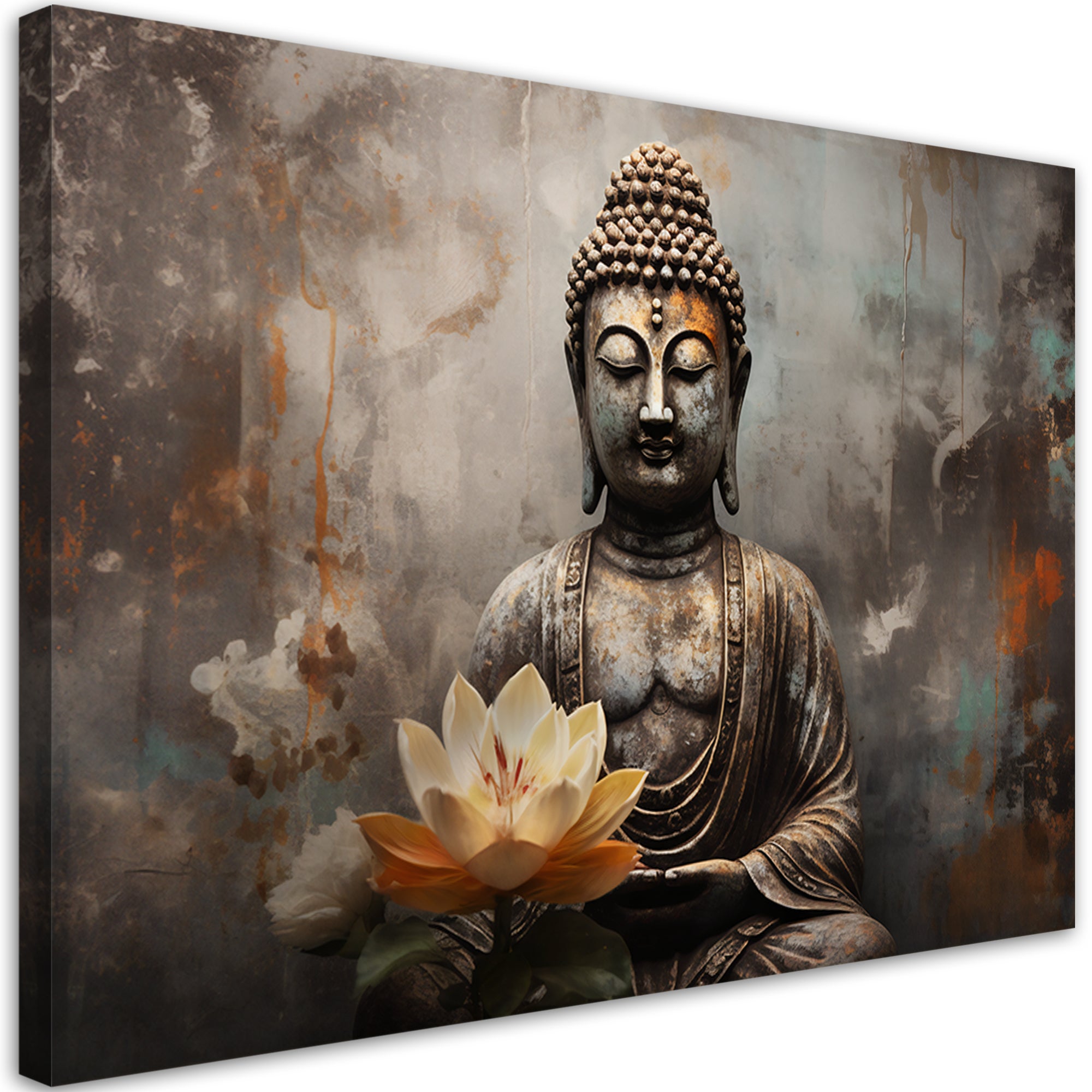 Obraz na płótnie, Medytujący Budda abstrakcja 60x40