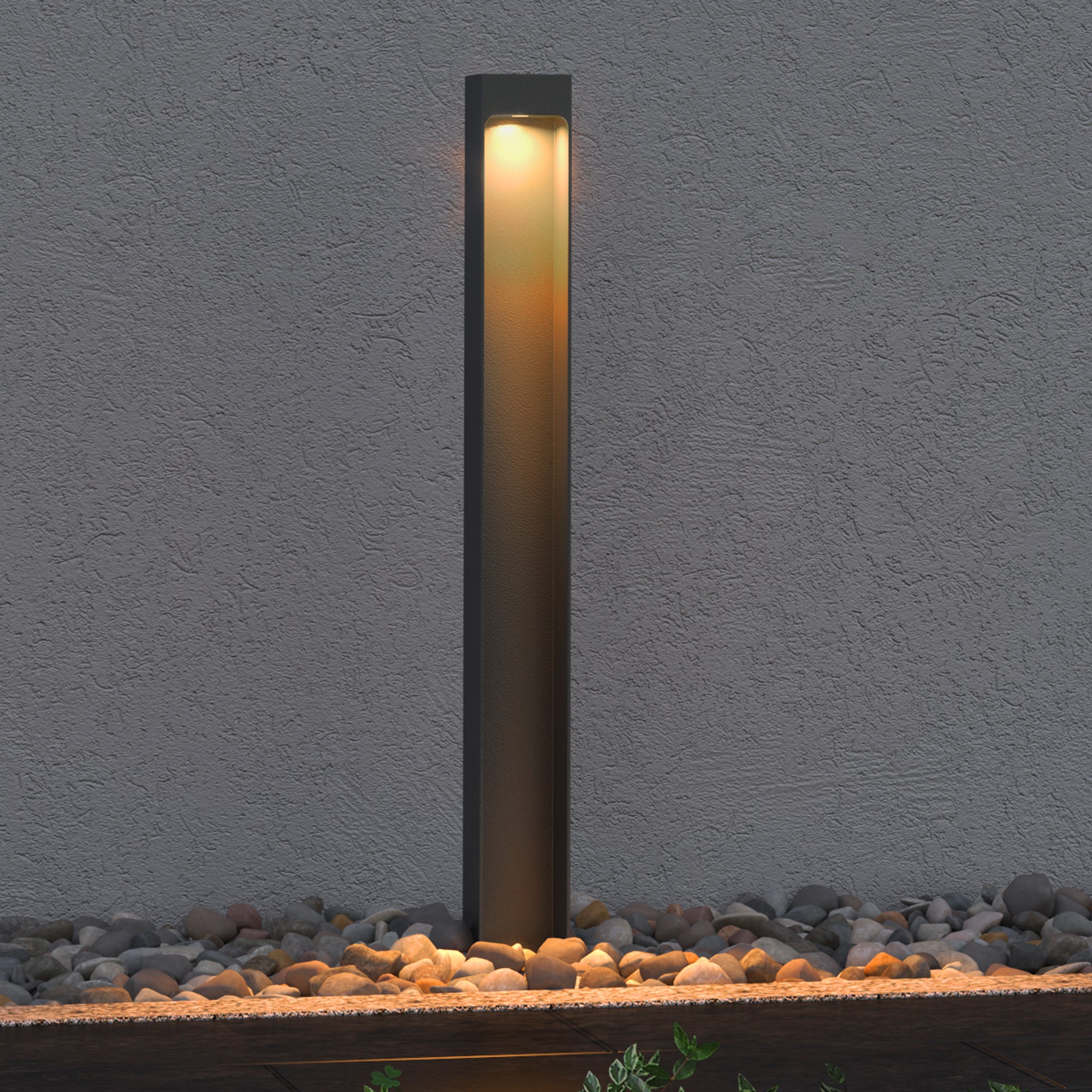 Lampe Sur Pied Extérieur LED - IP65 Étanche - Design Moderne Gris Foncé - Pour Jardin, Allée, Balcon
