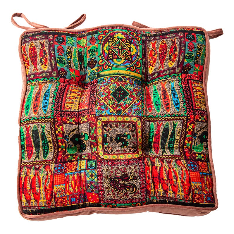 Dekoracyjna okrągła poszewka poduszkę podłogową Futon Poduszka podłogowa wewnętrzna stylu boho elegancka salonu Bawełniana poduszka siedzenia okładce