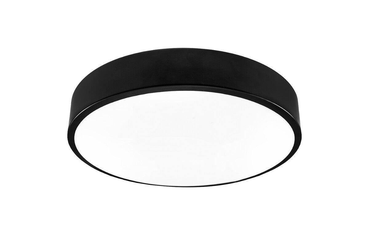 Plafon Houston okrągły czarno-biały LED 24W 4000K 2160lm wym: 5 x 30 cm IP20 metal IdeaLED