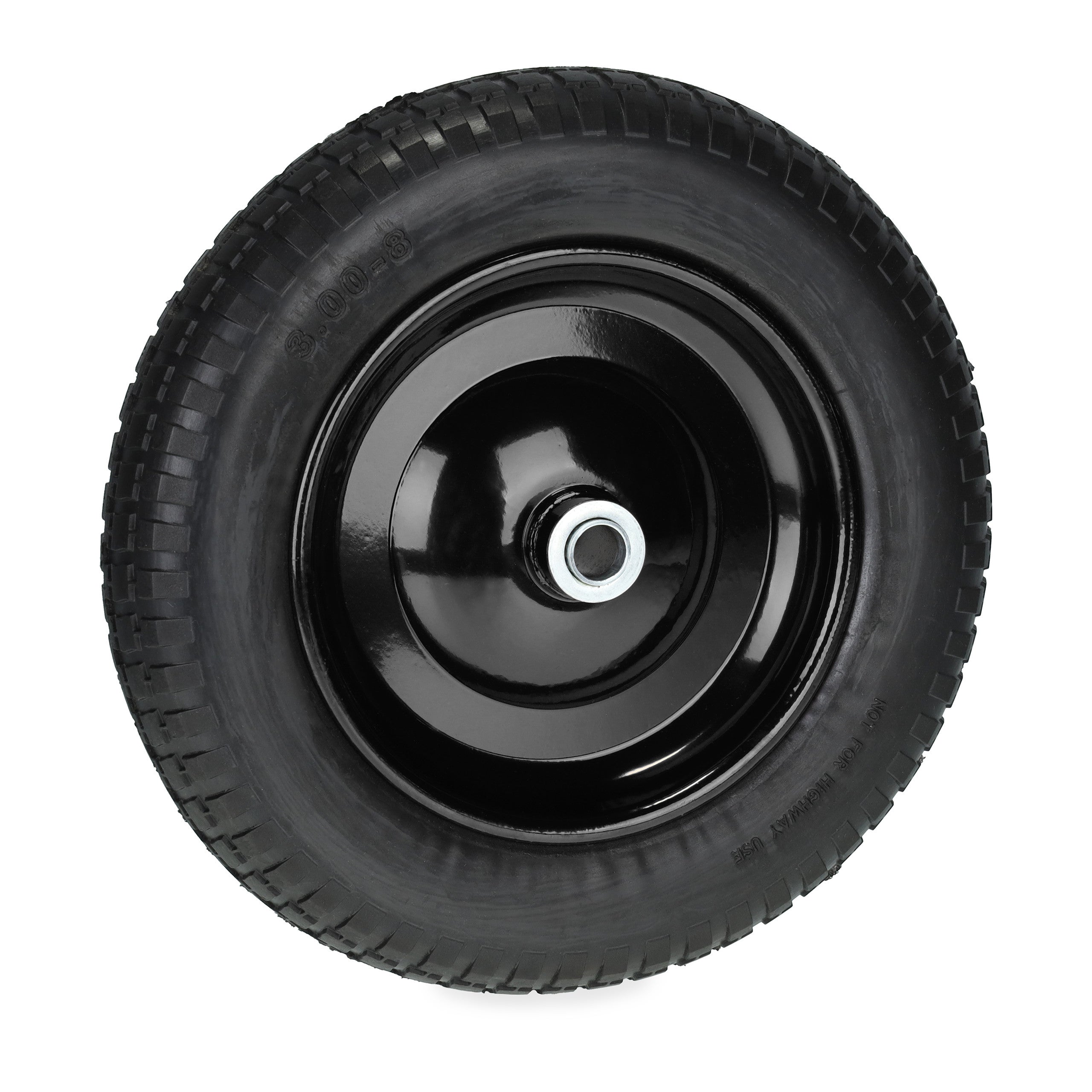 Rueda De Carretilla De Goma Maciza, 3.50-6, Llanta Plástica, Carga Hasta 100 Kg, Antipinchazos