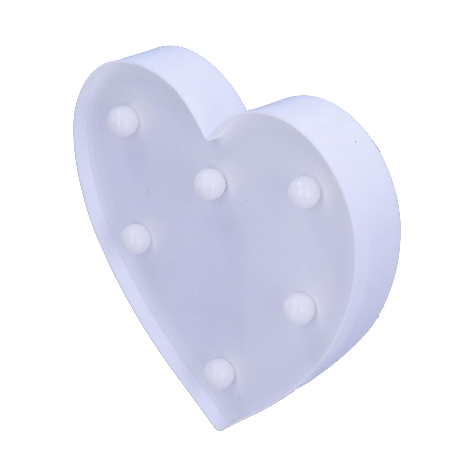 Lampe De Nuit / Enseigne LED En Forme De Cœur - Acrylique Blanc - Néon Style - Neuf
