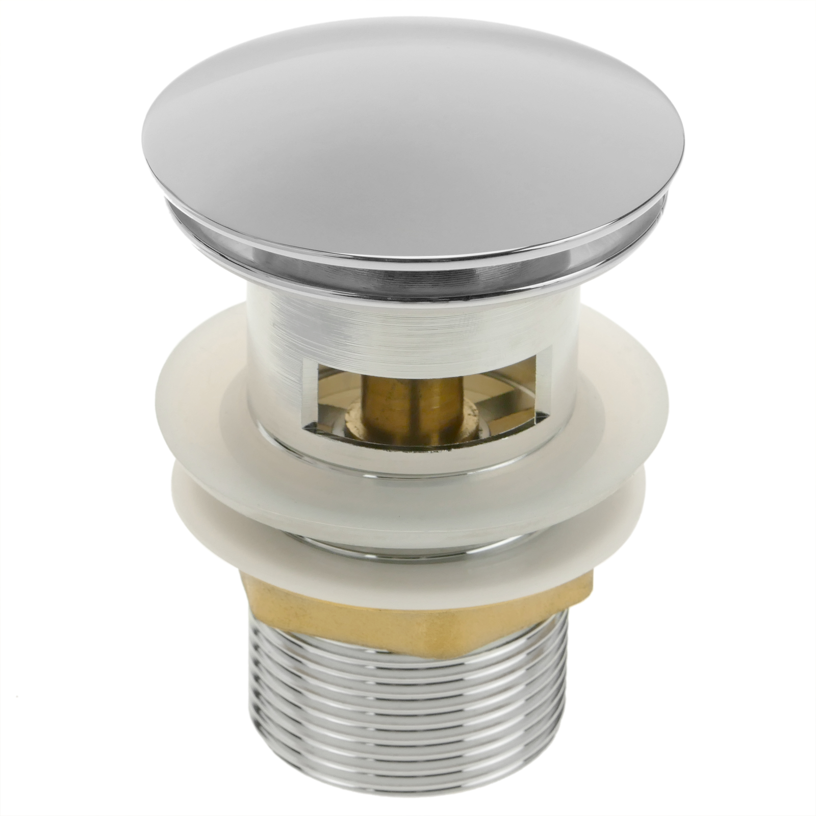 Sifone Per Lavabo Con Troppopieno Pop Up Lonheo - Cromo, Acciaio Inox