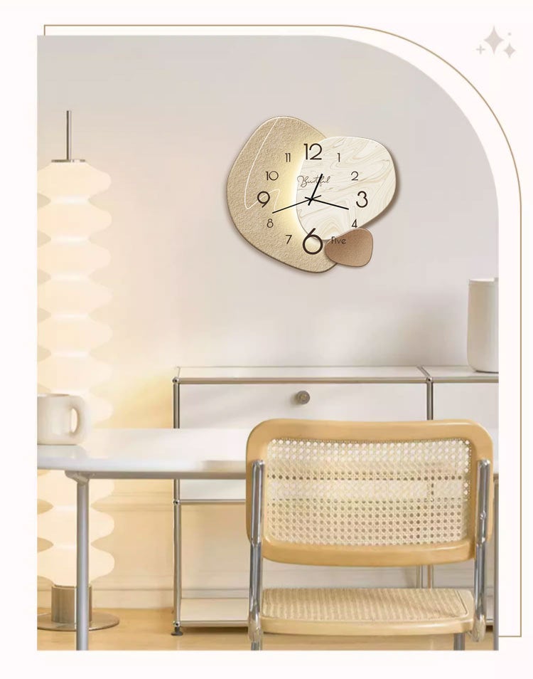 Horloge murale silencieuse et minimaliste moderne ZAEWRY - Mouvement à quartz, boîtier en bois, idéale pour la chambre, le salon ou le bureau, 40 cm - 5