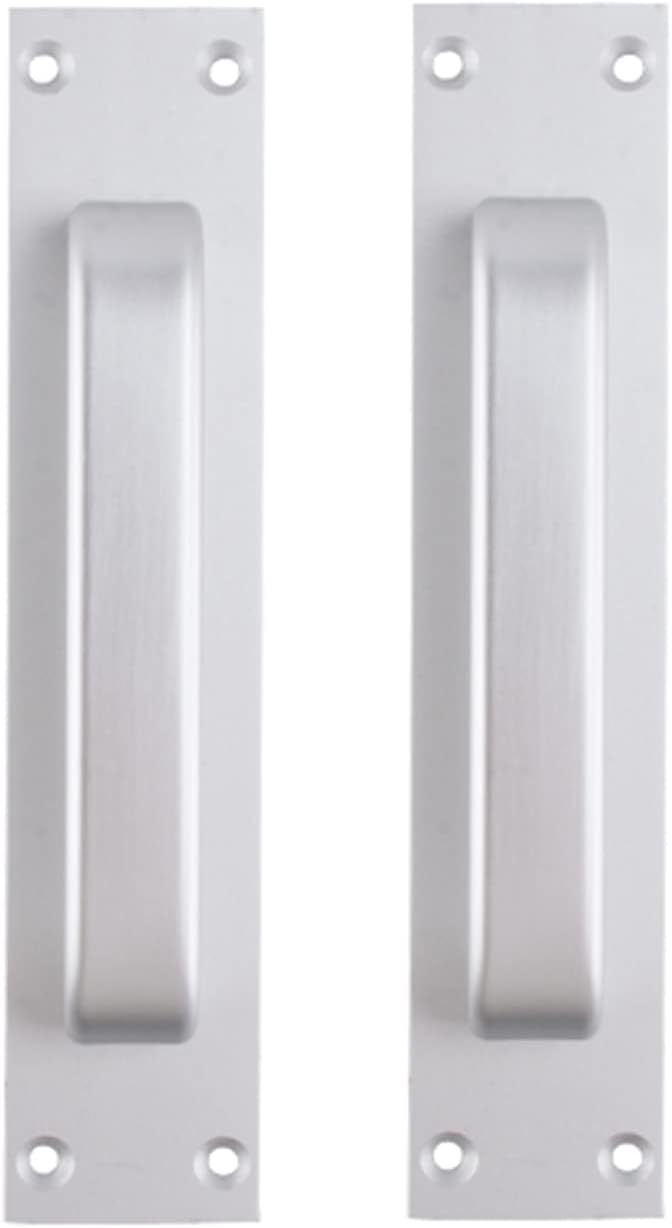 2 sztuki Uchwyt drzwiowy z aluminium do drzwi szklanych, montowany na szkle i wykonany z plastiku do kuchni (Srebrny)