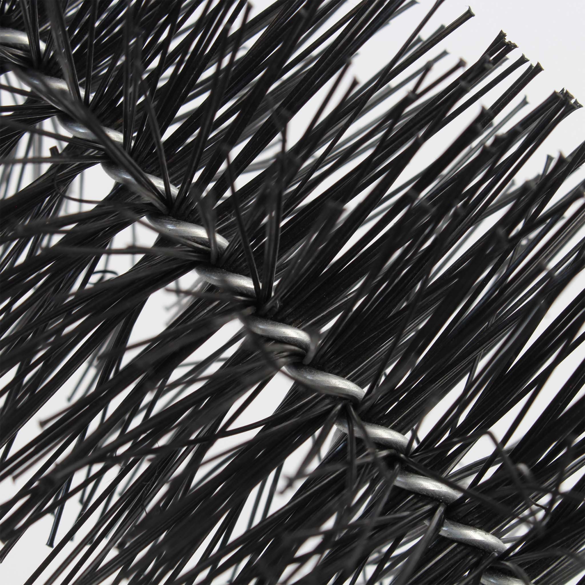 Wiltec Barriera anti piccioni per pannelli fotovoltaici e Spazzola per grondaie 10 scovoli 12 m Ø 19 cm - 6