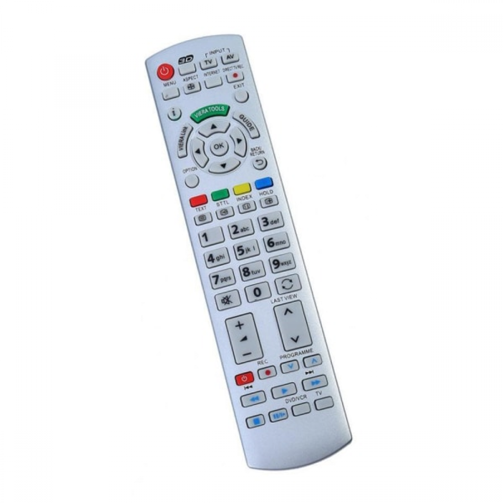 N2QAYB Uniwersalny pilot 3D do telewizora Panasonic, srebrny, jeden rozmiar