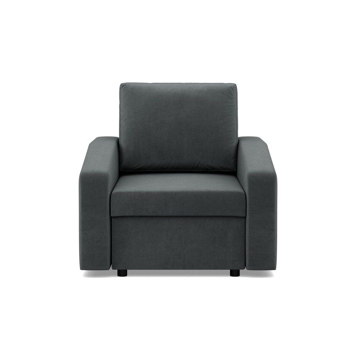 Fotel do salonu, BLOM, velvet, 83x92x92 cm, ciemny szary | TYLETEGOTU