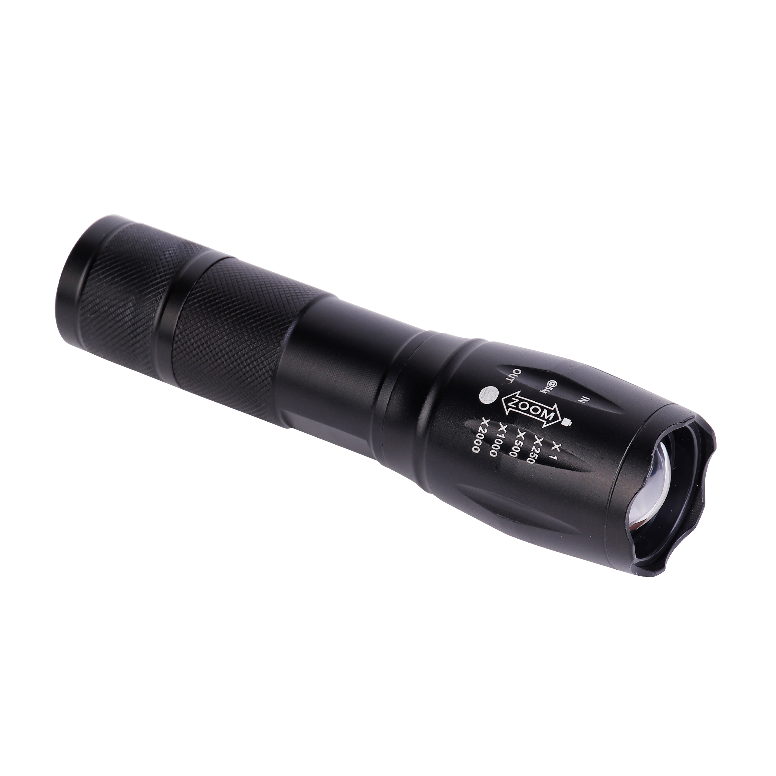 Latarka LED Policyjna 3W 12.5cm IPX2 6000K zimna biel ZOOM czarna MasterLED