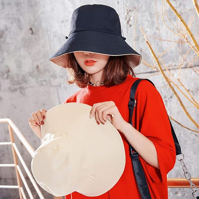 Chapeau de soleil pliable pour femme, en coton, anti-UV, pour les vacances d'été, le jardinage, UPF UV - 3