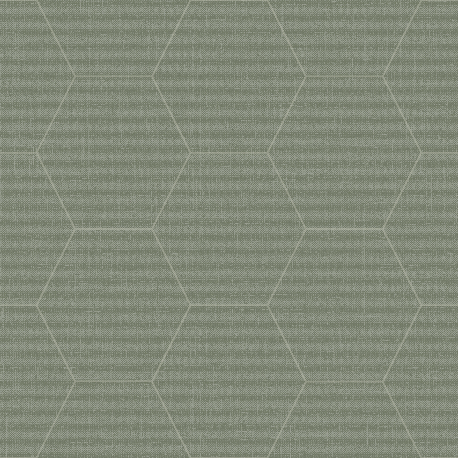 Papel pintado hexágono verde oliva agrisado - 53 cm x 10.05 m - estahome