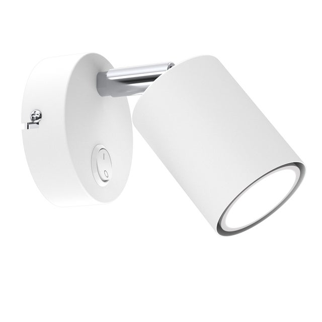 Kinkiet ścienny Fun biały 1xGU10x8W do pokoju dziecka z włącznikiem wym: 13,5 x 8 x 9 cm metal IP20 Luminex