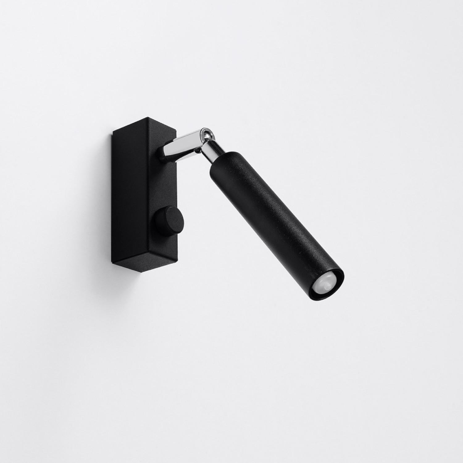 Kinkiet ścienny Eyetech czarny-chromowany 1xG9x12W wym: 10 x 3 x 23 cm metal IP20 Sollux Lighting