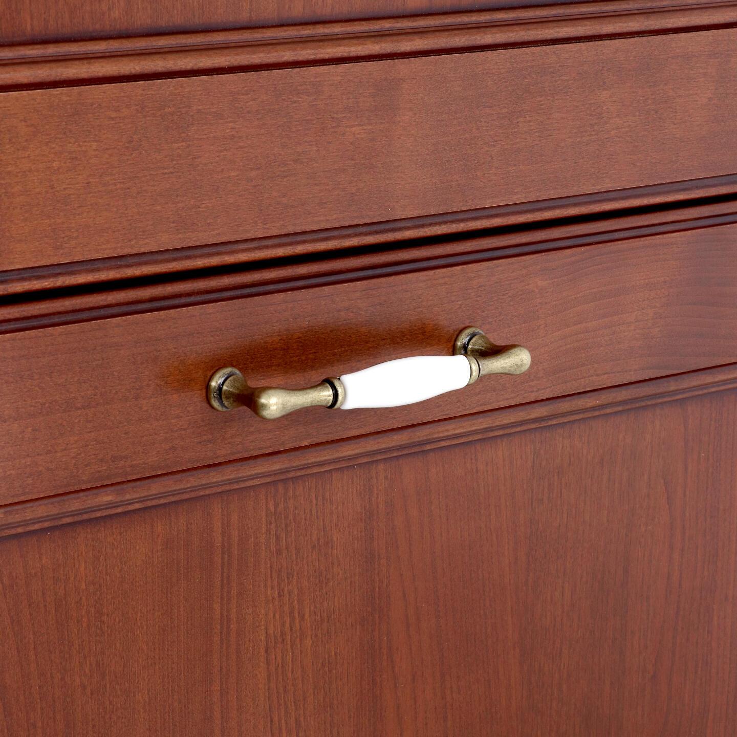 Poignée pour meubles en zamac et Porcelaine Entraxe 128mm Florence antique - 5