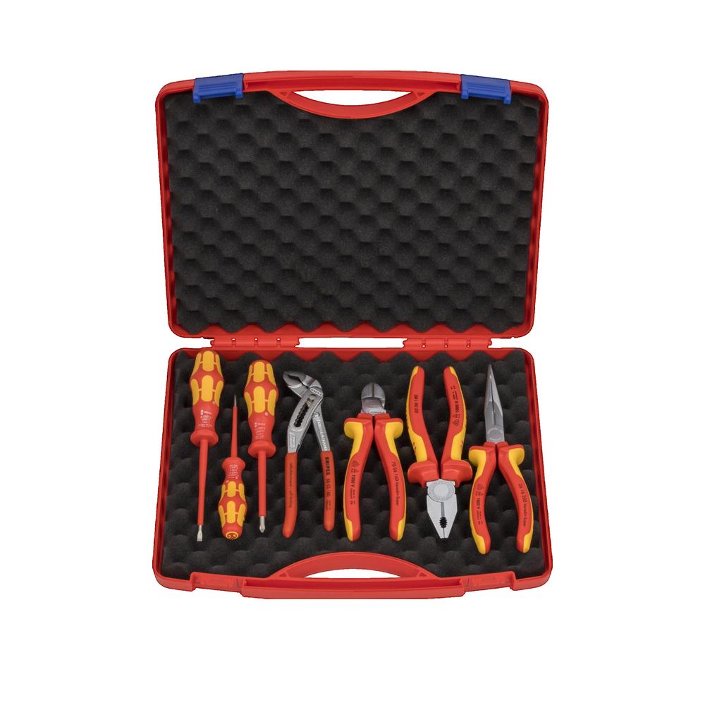 Zestaw narzędzi Knipex VDE 7 części narzędzia certyfikowane normy DIN IEC