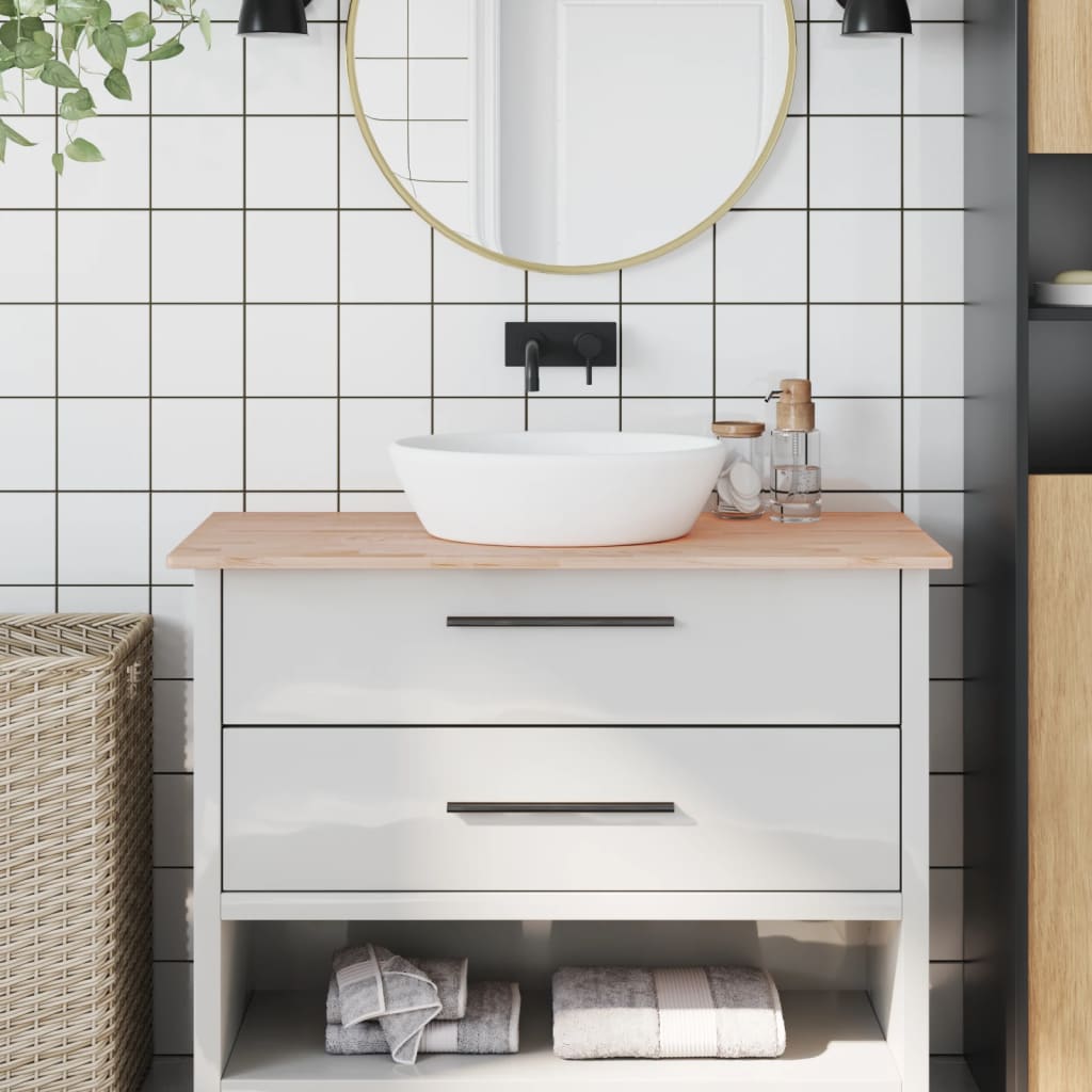 Maison exclusive - encimera de baño madera maciza de haya 100x50x1,5 cm