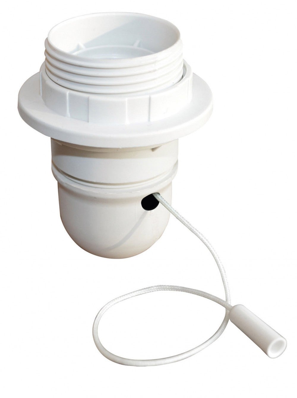 Presa 1/2 filo e asta E27 TIBELEC, plastica, bianco 60 W - 2