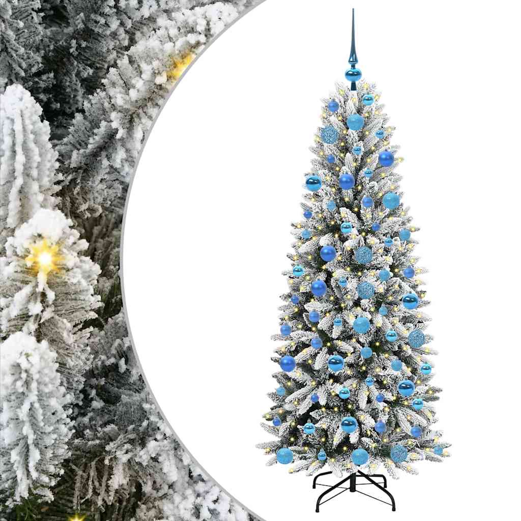 Sztuczna choinka Biały 73 x 73 x 180 cm PVC, Plastik, Stal i PE