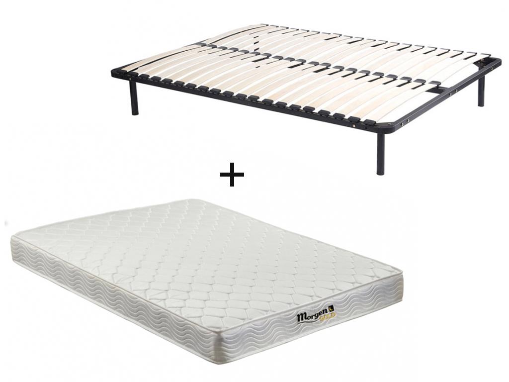 Komplet stelaż z litewkami + materac na sprężynach WOLKENLOS marki YSMÉE - 140 x 190 cm