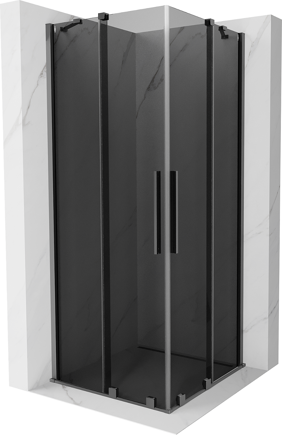 Mexen Velar Duo kabina prysznicowa rozsuwana 100 x 100 cm, grafit, gun metal - 871-100-100-42-95