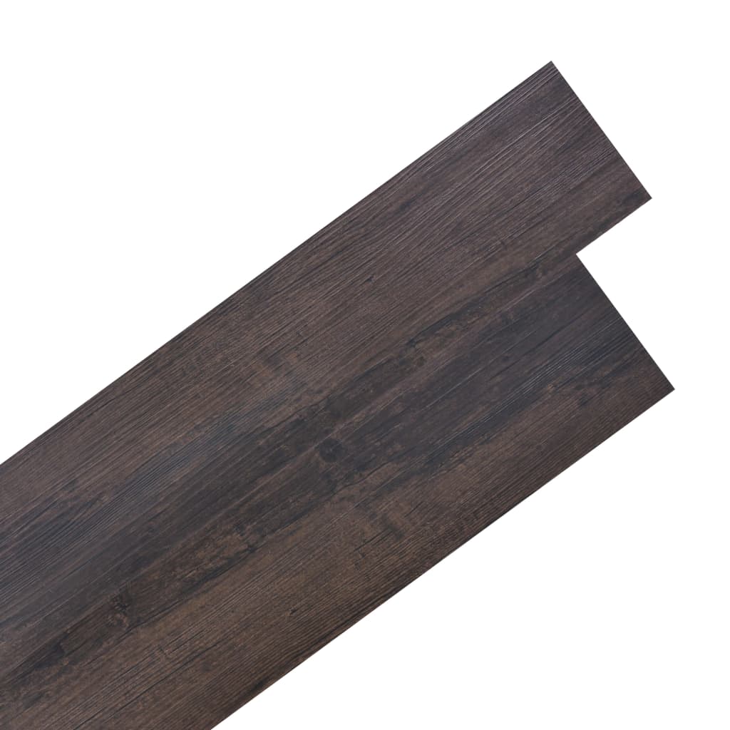 Baldosas de suelo autoadhesivas de pvc 5,02 m² 2 mm marrón oscuro vidaxl