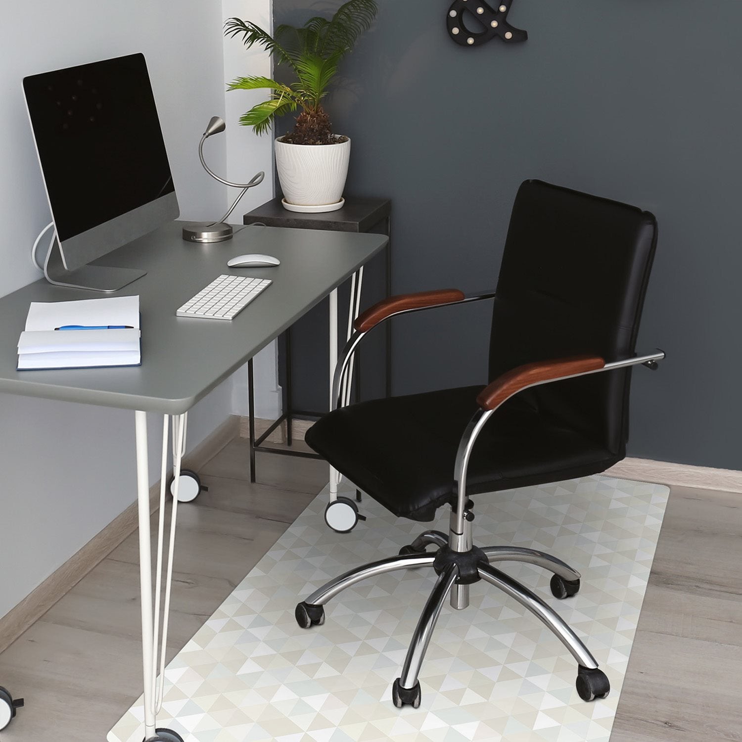 Mata pod krzesło gamingowe, Wieloryby w kosmosie 120x90 cm – Tulup - 4