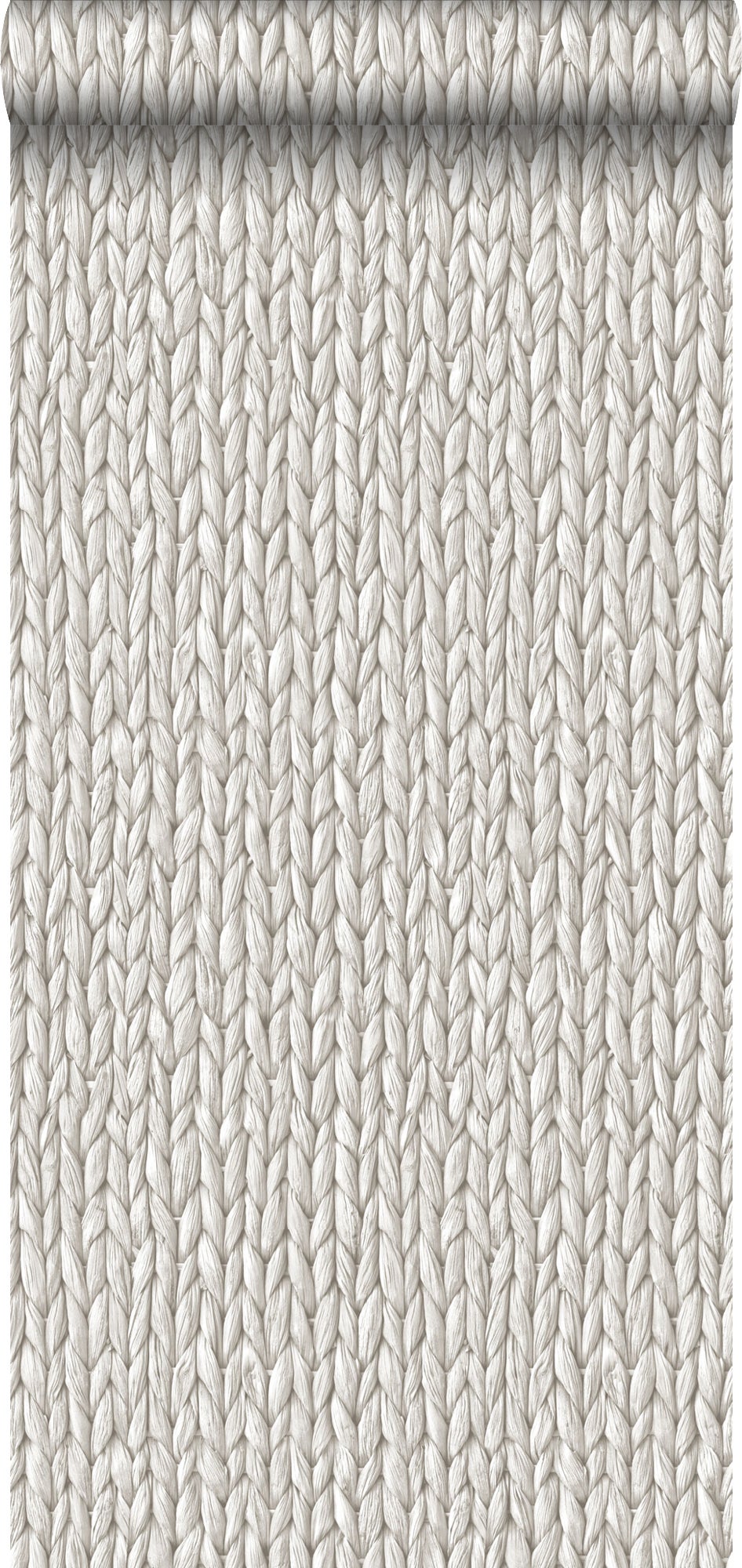 Papel pintado efecto tejido gris claro cálido - 53 cm x 10,05 m - estahome