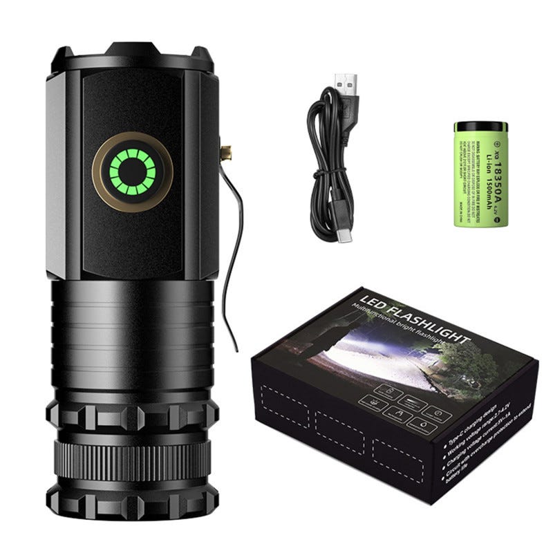 Torcia Led COB Nera 4W Doppia Emissione Con Calamita E Clip IP65 Bianco Freddo 6000k M Ledme Torcia Led COB Nera 4W Doppia Emissione Con Calamita E Clip IP65 Bianco Freddo 6000k M Ledme