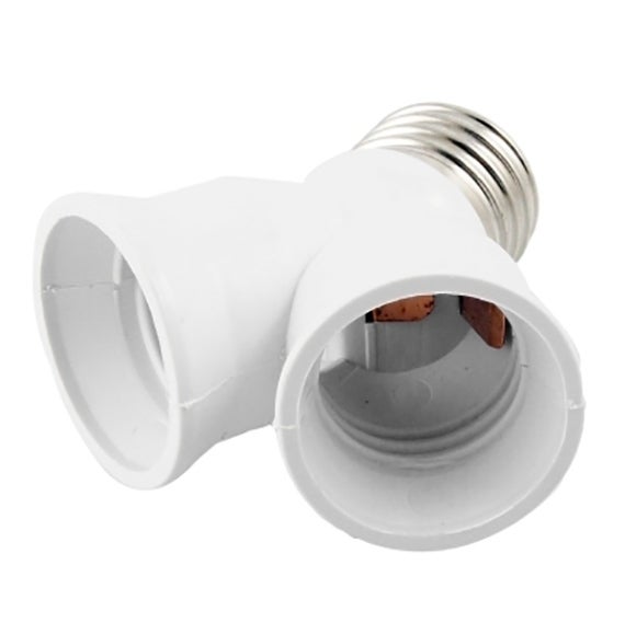 Adattatore Da Spina E27 A Doppia Presa E27 - Per Duplicare L'illuminazione Con Lampadine A Risparmio Energetico