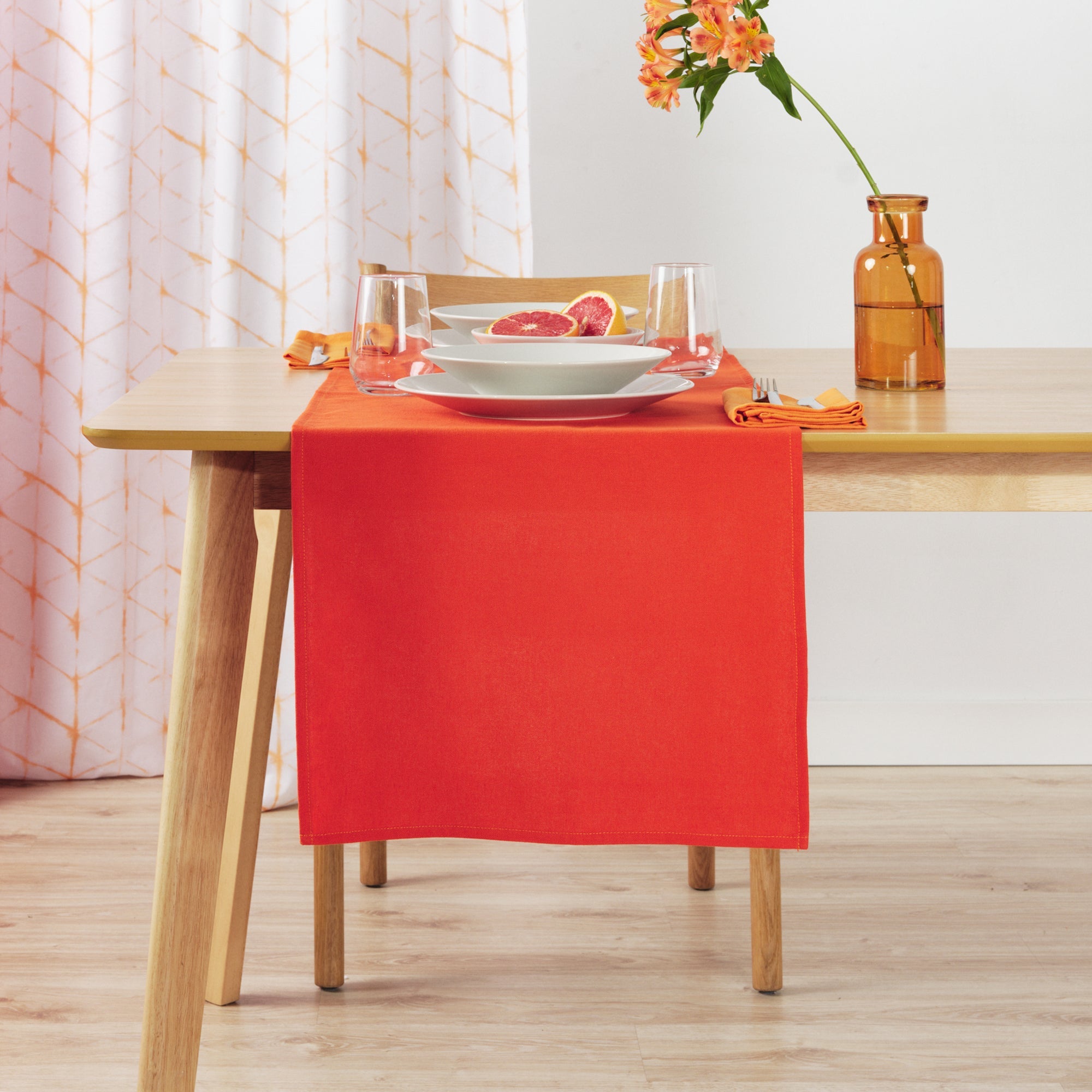 Runner da tavolo in tessuto non tessuto, nastro da tavolo, tovaglia decorativa, multiuso, 0,3 x 25 m, 30 g/㎡, rosso, per matrimoni, compleanni, feste