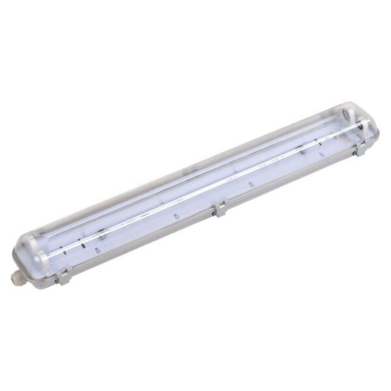 Réglette LED Étanche 60cm 18W IP65 – 6500K Blanc Froid 1476lm, Slim Polycarbonate, Intérieur/Extérieur LEDKIA