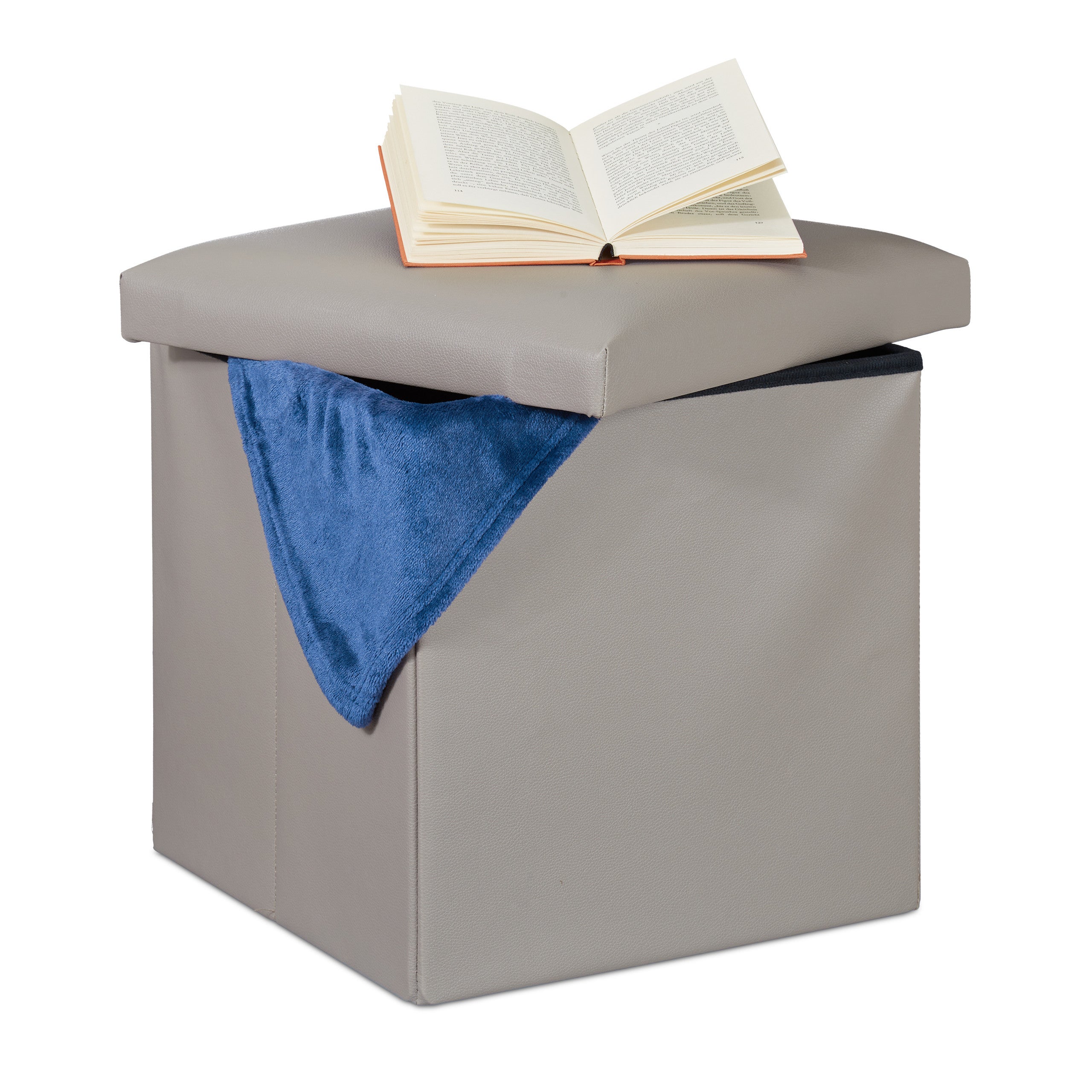 Songmics Pouf, Coffre De Rangement, Tabouret Avec Repose-pieds, Pliable, Banc Avec Rangement, 38 X 38 X 40 Cm, Pour Salon, Chambre, Rose Bonbon