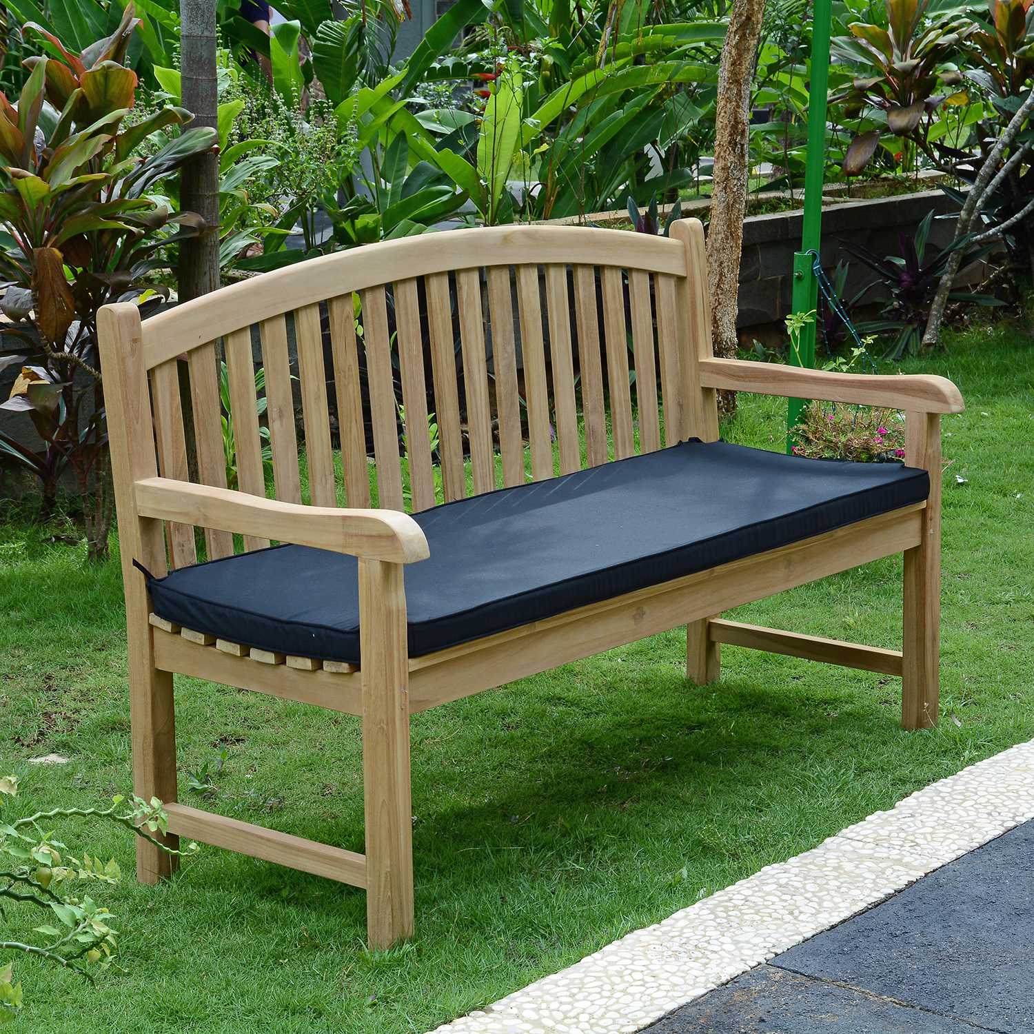 Cuscino Per Panca Da Giardino 45x45cm - Lino Lavabile, Antiscivolo, Per Esterni E Interni - Foto 6