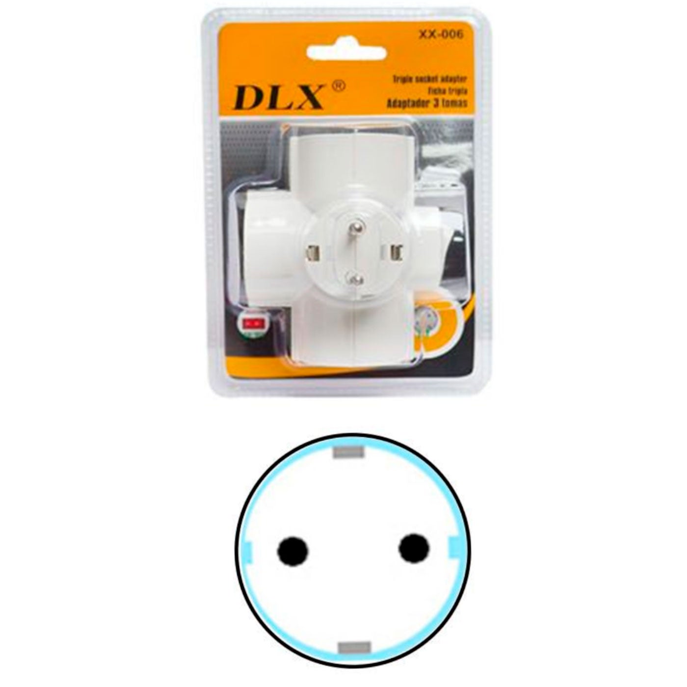 ZapMan - Adaptador De Enchufe Triple Con Interruptor De