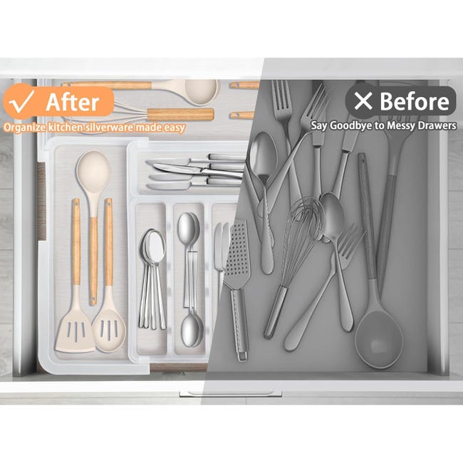 Organizador De Cubiertos Oganizado De Cubietos Expandible Con