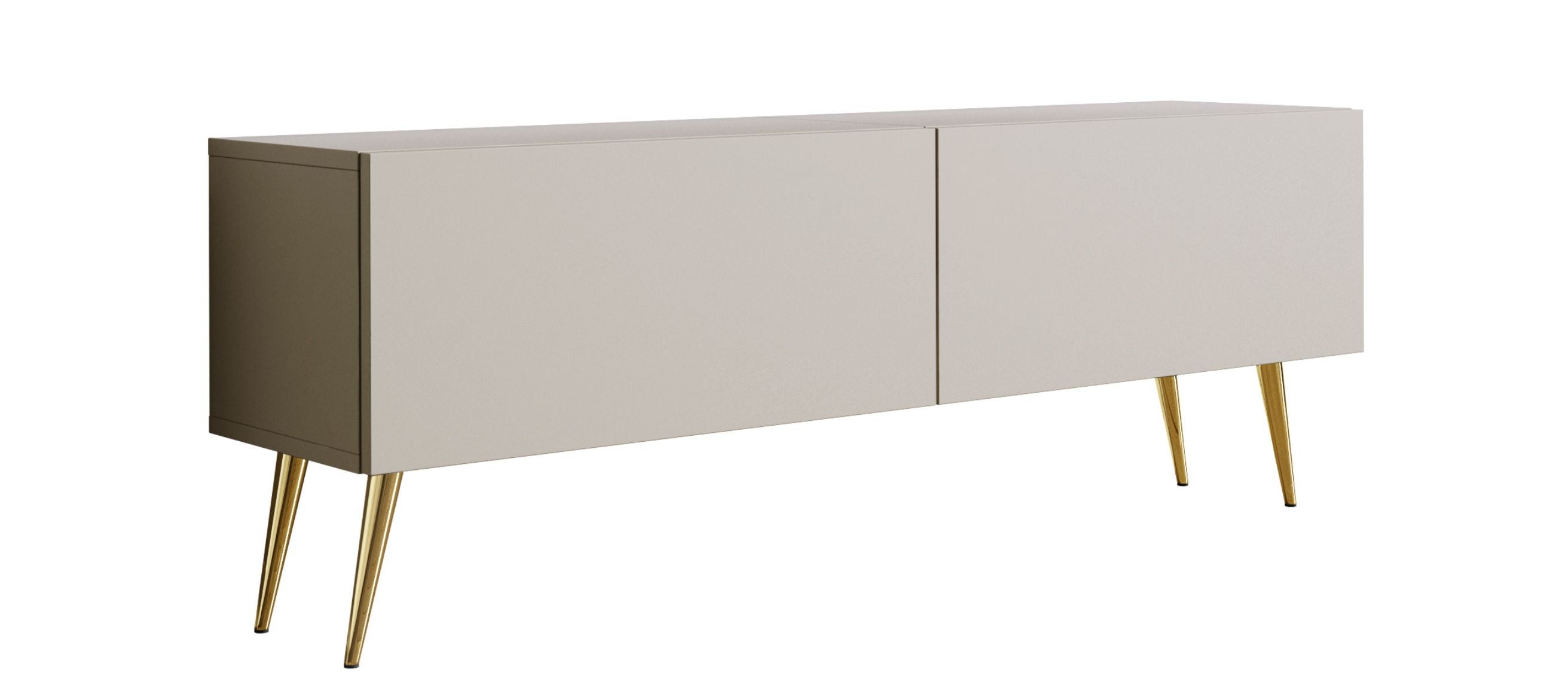 Szafka RTV : Kaszmir, złote nogi, 140 x 32 x 52 cm