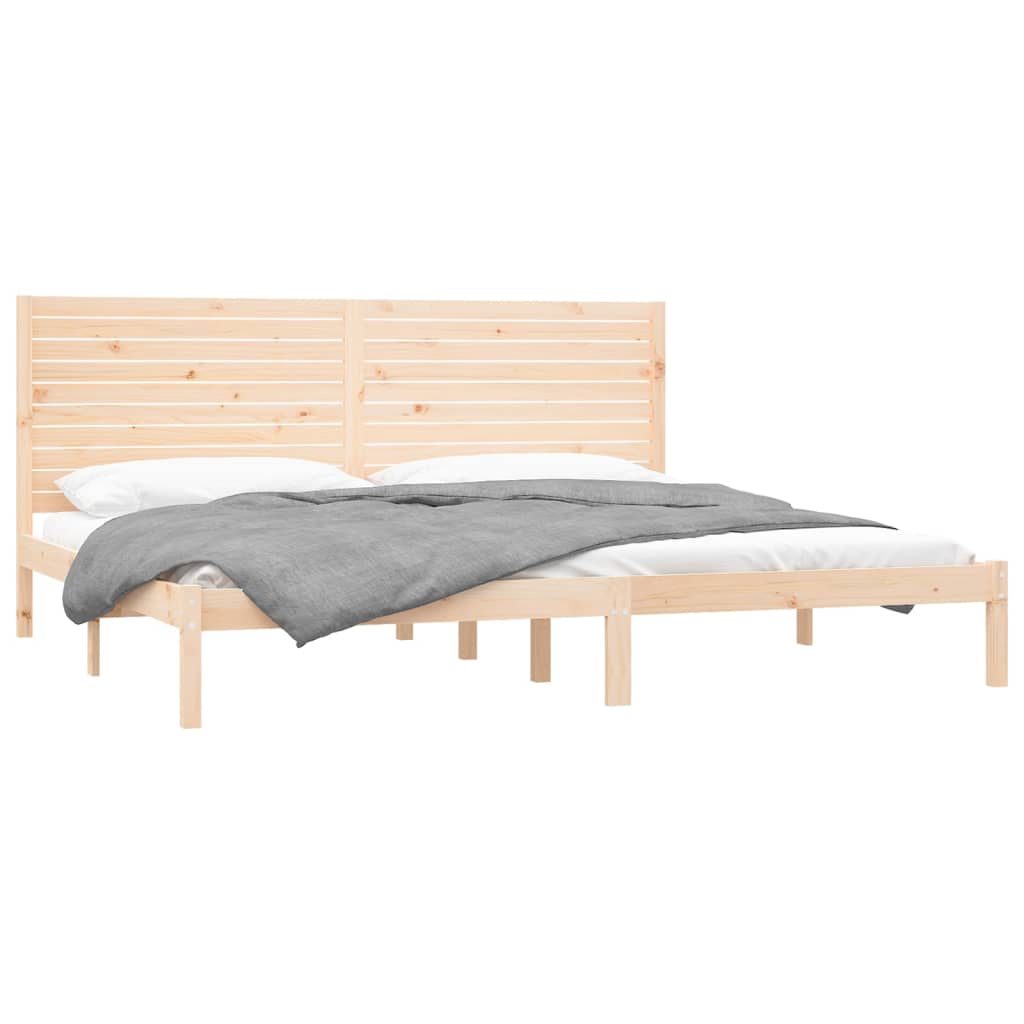 Cadre de lit sans matelas en bois massif pour la chambre, 180 × 200 cm - 3