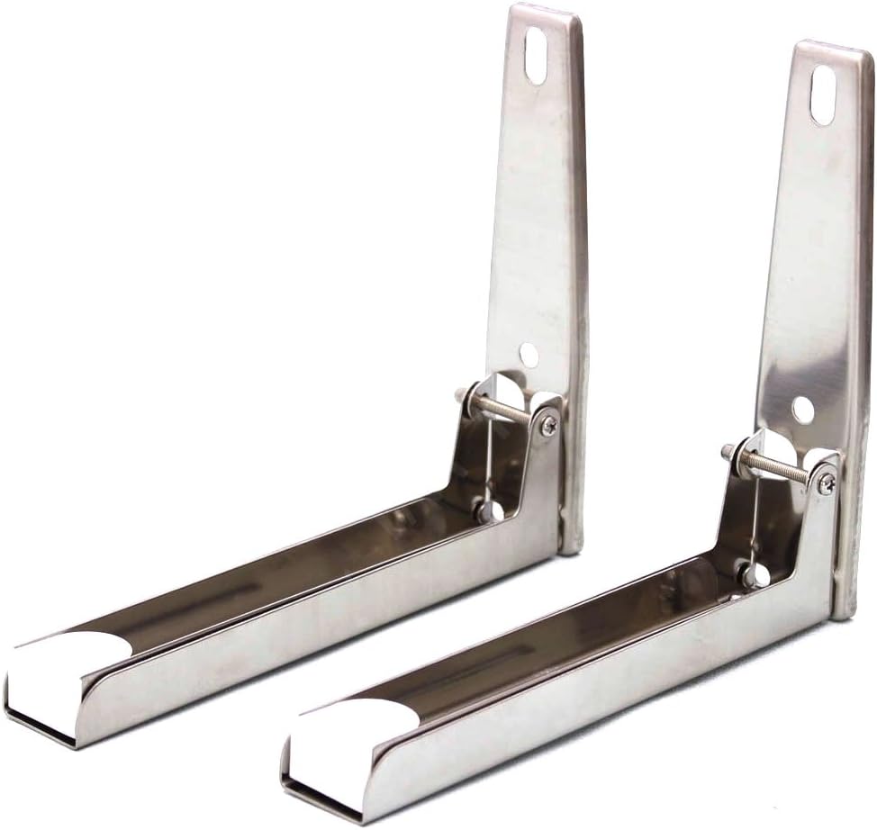 Support mural acier inox réglable pliable 35 kg micro-ondes four ...