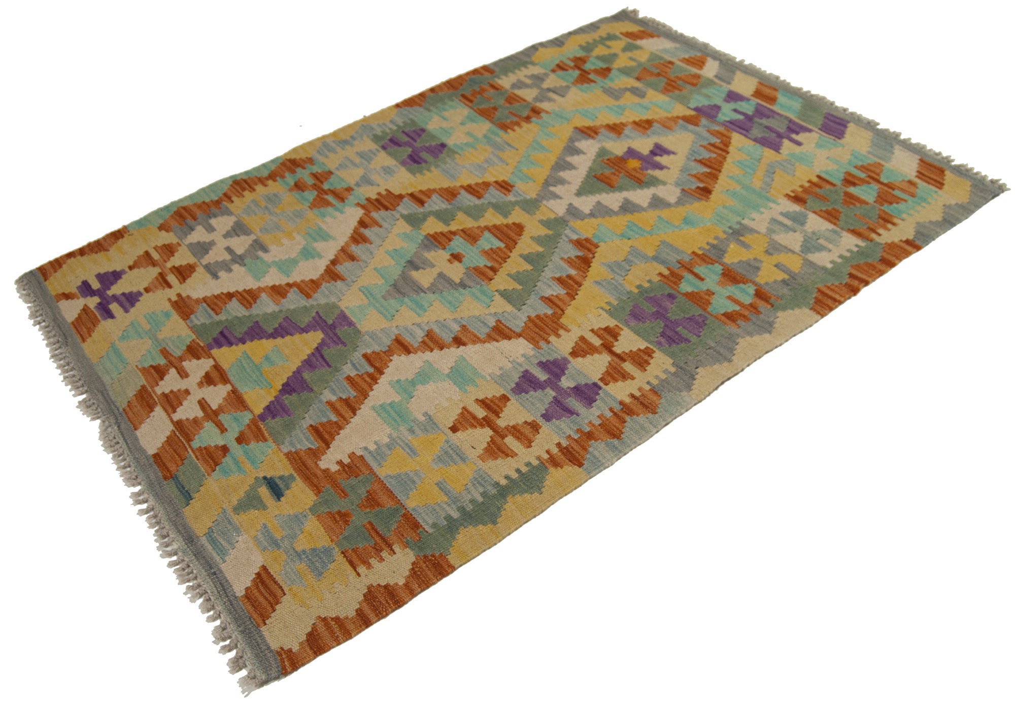 125x86 CM Oryginalny, ręcznie robiony kilim Klasyczny styl Łatwy do czyszczenia