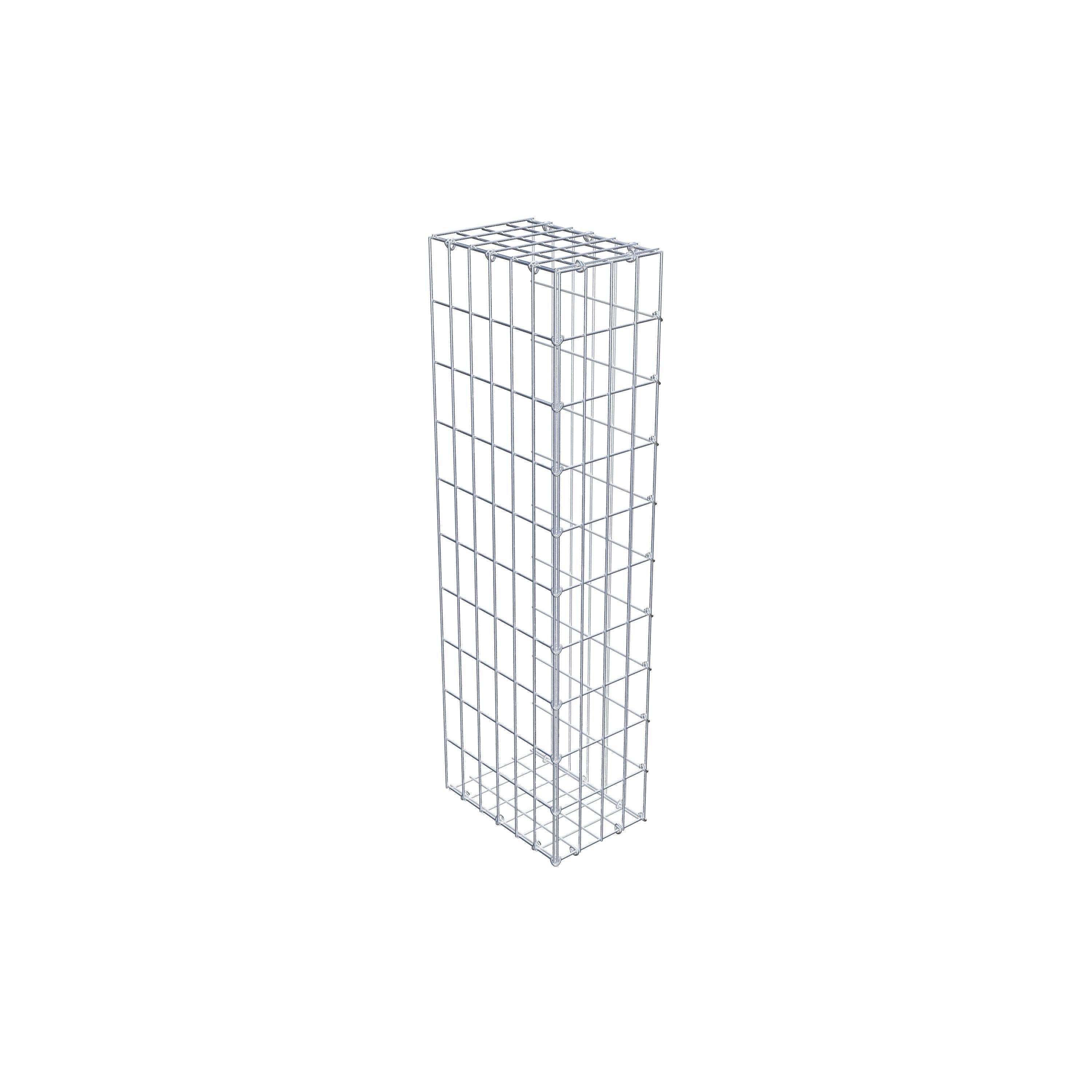 Gavión para alargar en acero galvanizado 100x30x20cm (LxAxP), malla 5 x 10cm, Anillo en C, sin rejilla frontal - 3