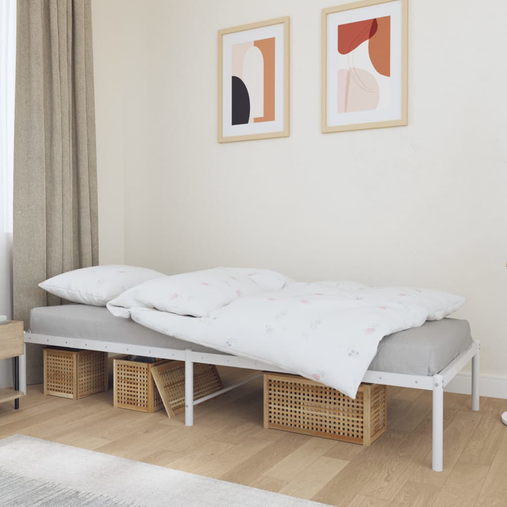 Cadre de lit Blanc 120 x 190 cm Pin massif | Leroy Merlin