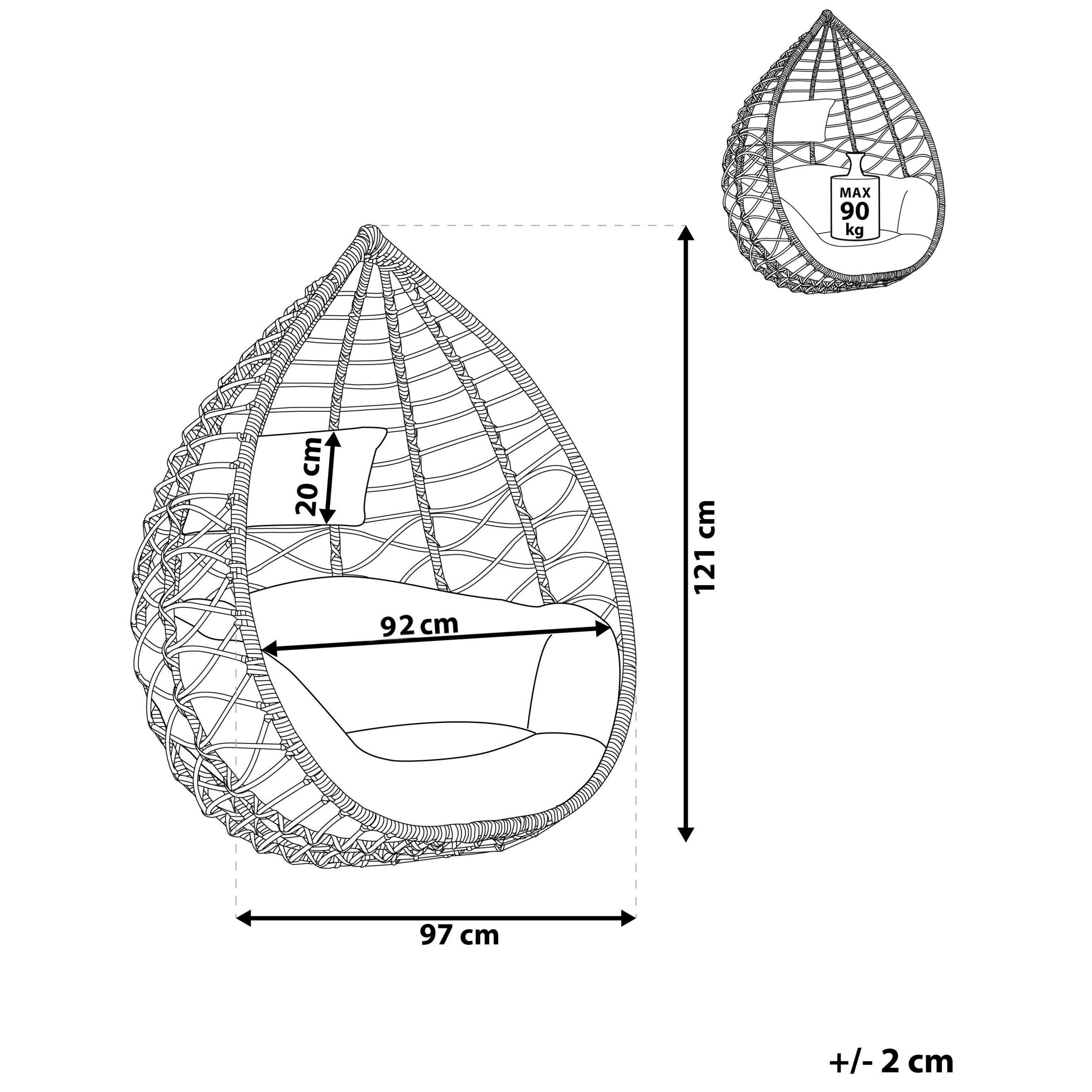 Fauteuil suspendu ARSITA Naturel - 3
