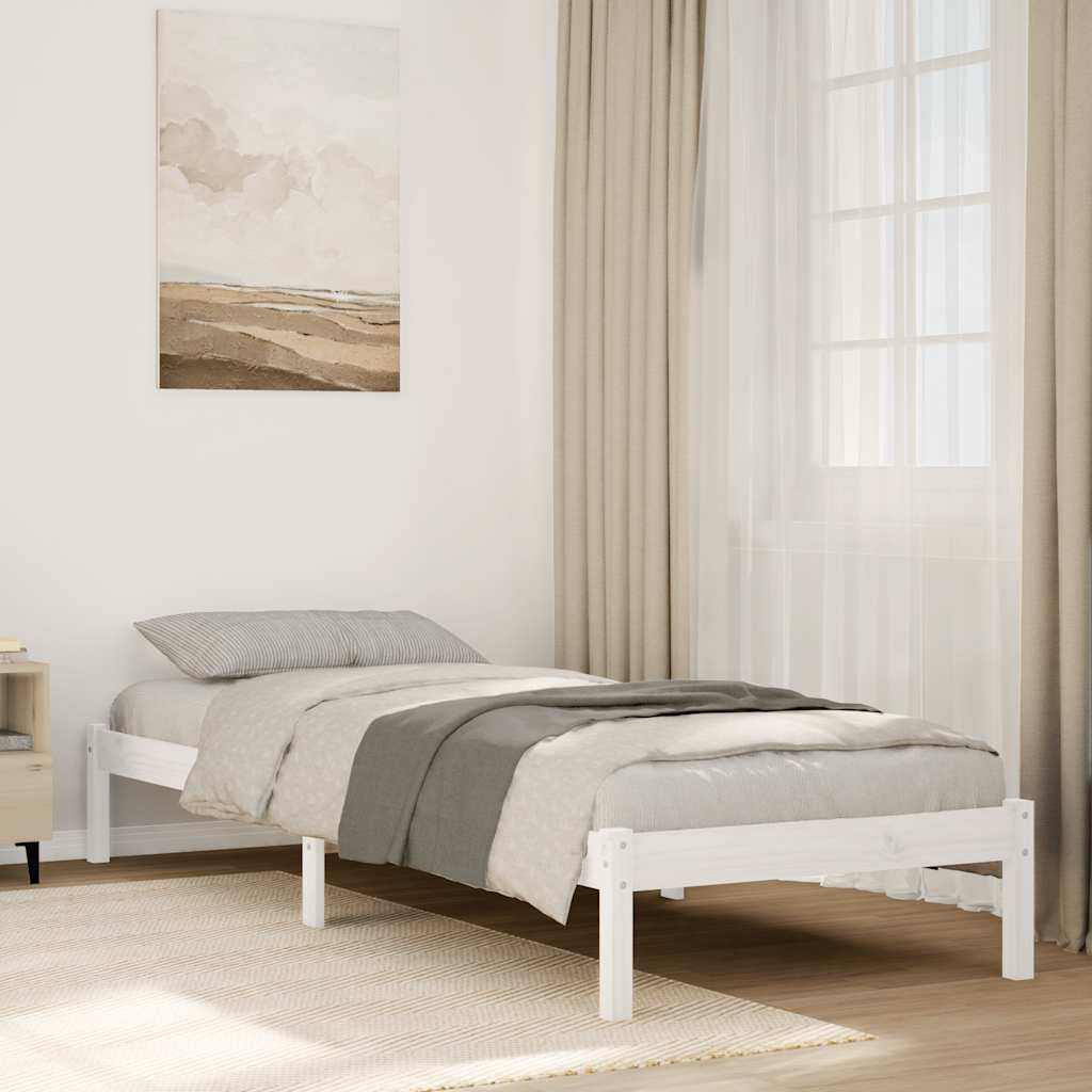 Dłuższe łóżko bez materaca 90x210 cm lite drewno sosnowe
