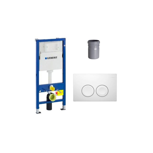 Pack Geberit DuoFix 100 + Plaque de Commande Delta 21 Blanche (SETUP100-PRO1)