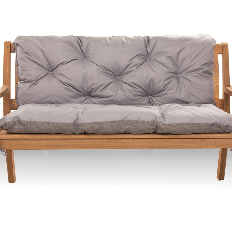 Poduszka ogrodowa na paletę 120x60x40cm poduszka na meble ogrodowe jasna szara, poduszka na balkon taras, poducha ogrodowa na meble z palet