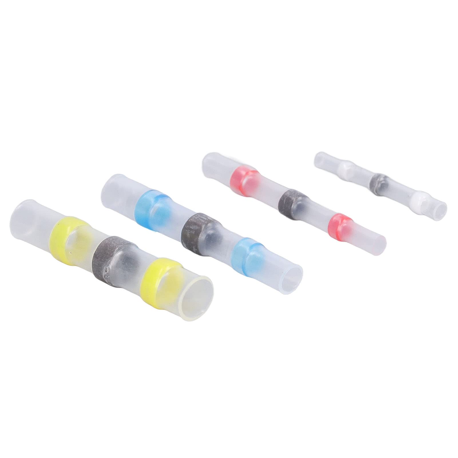 200 pezzi connettori per cavi saldati termorestringenti giunto di testa impermeabile isolato rapporto 2:1 - 7