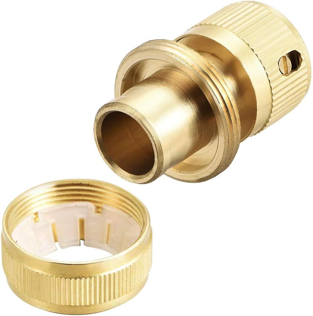 Confezione da 2 raccordi per tubi da giardino in ottone per tubi da