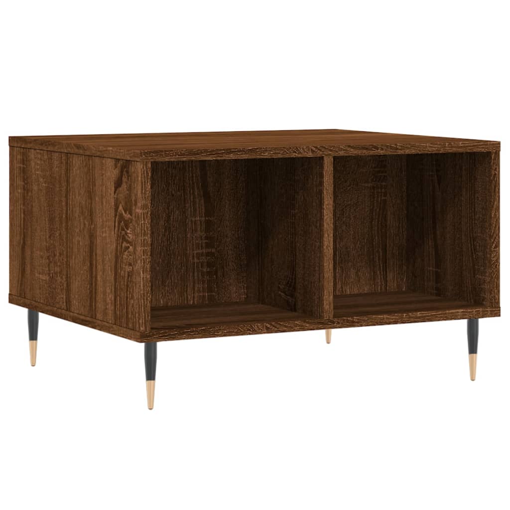 Table basse | Table d'appoint | Table de salon Chêne marron 60x50x36,5 cm Bois d'ingénierie - 6